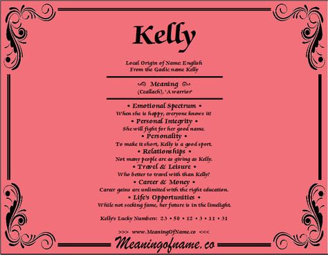 Meaning of name Kelly Personality Pictures, Tyler Name, Meanings Of Names, Noah Name, Quotes Journaling, Sms Language, Spiritual Ascension, Greek Names, Names And Meanings