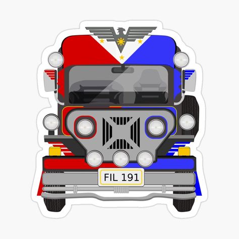 The Philippine jeepney is gradually being phased out or replaced in some areas of Metro Manila. We don't know for sure if it will still be around after some years. It's uniquely Filipino and deserve being regarded as iconic symbol. Get a jeepney sticker from Stir-Fry creatives now. Also available in 80+ products. #filipino #jeepney #manila #Philipines #filam #ofw No To Jeepney Phase Out, Filipino Jeepney, Jeepney Philippines, Filipino Stickers, Philippine Jeepney, Flag Of The Philippines, Sushi Logo, Philippine Eagle, Manila Luzon