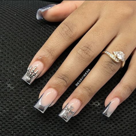 Tapered Square French Tip Nails, Nail Piercing, Uk Nails, Tapered Square Nails, Plain Nails, Short Square Acrylic Nails, Short Acrylic Nails Designs, Clear Nails, Clean Nails