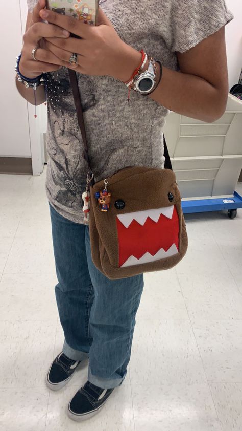 Related tags : #y2k #2000s #ootd #outfitinspo #fitcheck #domo #domokunbag #fnaf #blueywatch #keychains #grunge Domo Shirt Y2k, Domo Plush Keychain, Domo Kun Keychain, Domo Keychains, Domo Pixel Art, Domo Outfit, Domo Bag, Fnaf Keychains, Domo Keychain