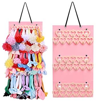 Amazon.com: Headbands Holder for Baby Girls, Vimiv Headbands Organizer for Baby Girls, Baby Bow Holder Organizer w/Heart-Shape Velvet Hangers, Baby Headbands Holder Organizer for Door,Closet,Wall, Light Pink : Baby Headbands Organizer, Baby Headband Storage, Baby Headband Holders, Headband Storage, Space Saving Doors, Hair Bow Organizer, Headband Organizer, Hair Accessories Storage, Bow Organizer