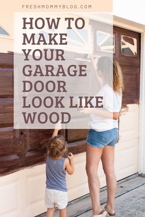 Stain Garage Door, Gel Stain Garage Door, Garage Door Update, Diy Garage Door Makeover, Door Update, Faux Wood Garage Door, Garage Door Colors, Metal Garage Doors, Garage Door Paint