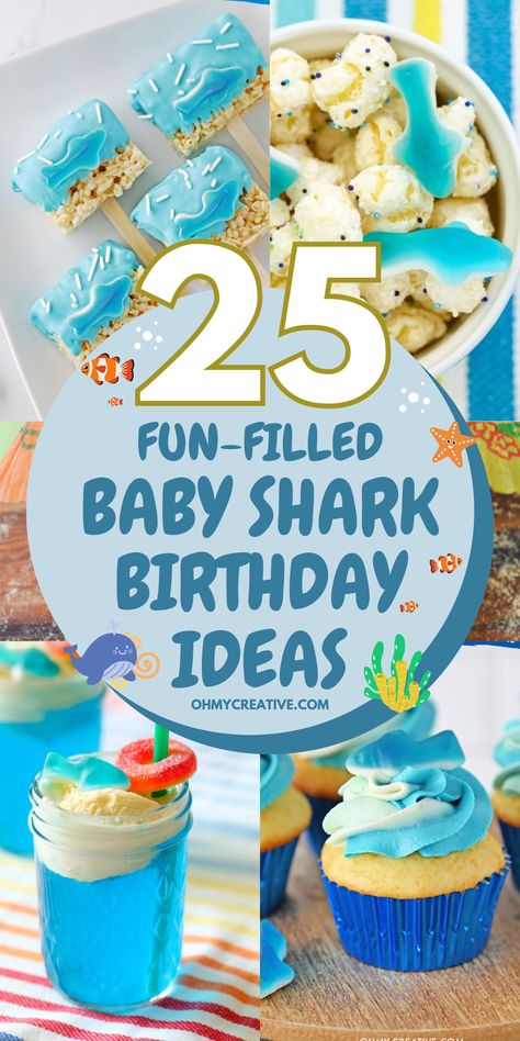 As you go on planning this fin-tastic celebration, let your imagination swim with ideas that will make the day truly special. From fun underwater themes to playful activities and delicious treats, these 25 Baby Shark Birthday Ideas will help you create a magical event that captures the spirit of the song. Dive into this guide for simple and enjoyable suggestions to make your baby shark birthday bash a splash hit! #BabySharkBirthday #BabySharkParty Finny The Shark Birthday Party, Baby Shark Birthday Party Food, Baby Shark Food Ideas For Party, Shark Pool Party Ideas, Baby Shark 2nd Birthday Party Boy, Baby Shark 1st Birthday Boy, Shark Birthday Ideas, Baby Shark Party Food, Baby Shark Birthday Party Boy