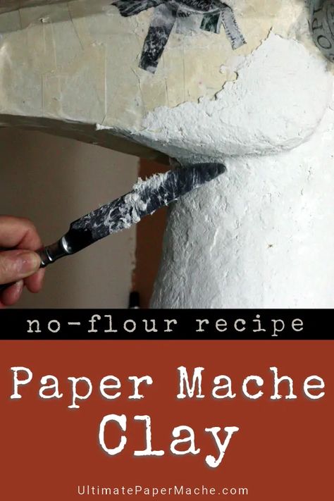 This recipe for paper mache clay contains no flour, no gluten, and won't attract mold or mice. The video shows exactly how it's made. Paper Mache Recipe, Diy Paper Bag, Paper Mache Projects, Making Paper Mache, Recipe Paper, Paper Bag Crafts, Paper Mache Clay, Paper Mache Sculpture, Paper Mache Art