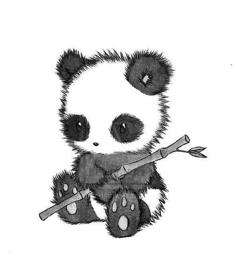 Panda holding a bamboo stick drawing | Art Time | Pinterest ~~~ This sketch was delightful and simple and cute as a button. Panda Bear, I Love, Pink