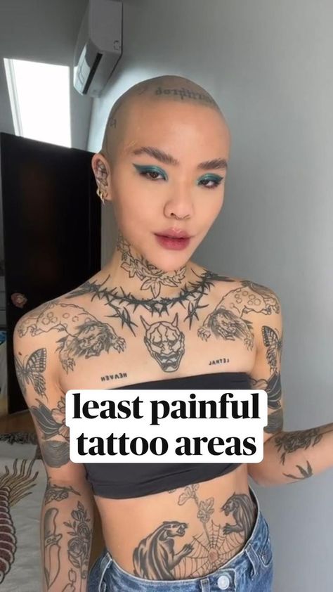 least painful tattoo areas in 2022 | Painful tattoo areas, Least painful tattoo, Neck tattoo Least Painful Tattoo, Tattoo Painful Chart, Tattoo Areas, Font Tato, Jagua Henna, Tato Minimal, On Tattoo, Tattoo Artwork, Pretty Tattoos For Women