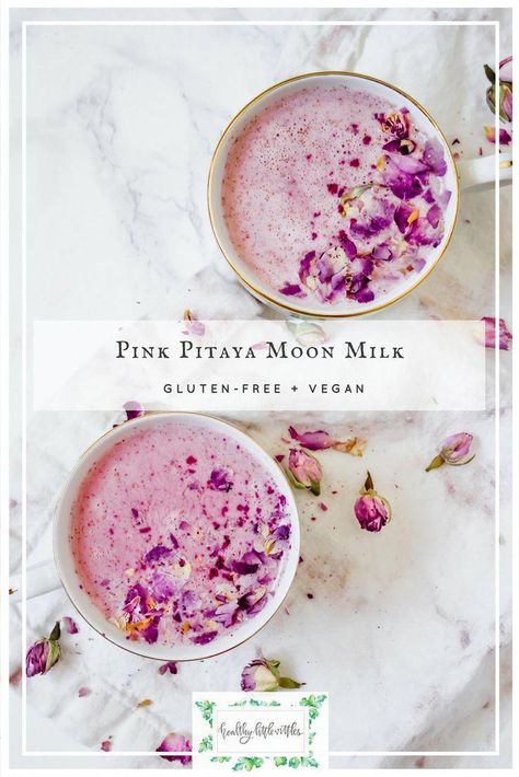 Trending right now is this delicious moon milk! Used as an ancient tradition in Ayurveda natural healing practices to help you sleep, my moon milk recipe uses pink pitaya and other spices to ignite those senses, help you sleep, and boost your immune system! Make with homemade almond milk for a special treat! Gluten-free, vegan and made in just 15 minutes. Moon Milk Recipe, Pink Pitaya, Moon Milk, Recipe For Teens, Keto Smoothie Recipes, Healing Practices, Snack Prep, Homemade Almond Milk, Smoothie Prep