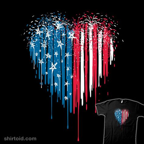 Bleeding Heart American | Shirtoid #america #americanflag #fireworks #heart #thatquietgir1 #unitedstatesofamerica #usa American Flag Design, 3 Kids, 4 Kids, Flag Design, American Flag, Flag, Design