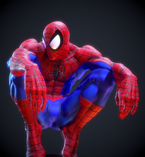 Spider Man Poses, Spiderman Poses, 남성 근육, Character Statue, Male Pose Reference, Science Fiction Illustration, Marvel Characters Art, Combat Art, Body Reference Poses