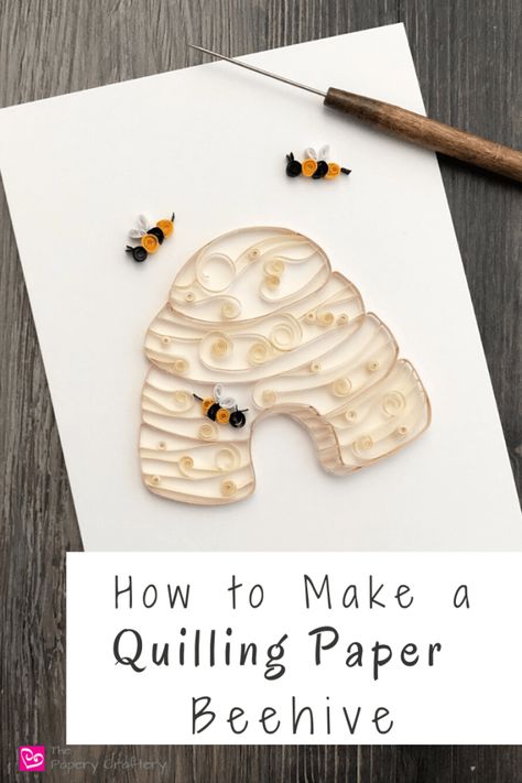 Paper Quilling Bees, Simple Paper Quilling Designs, Small Quilling Designs, Quilled Bee, Quilling Bee, Quilling Ideas Unique, Beginner Quilling, Quilling Patterns Tutorials, Free Quilling Patterns