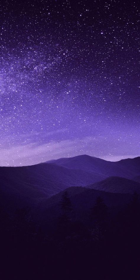 Starry Sky Wallpaper Aesthetic, Starry Sky Wallpaper, Wisteria Wallpaper, Sky Wallpaper Aesthetic, Purple Starry Sky, Wallpaper Aesthetic Purple, Purple Vibe, Aesthetic Purple, Sky Wallpaper