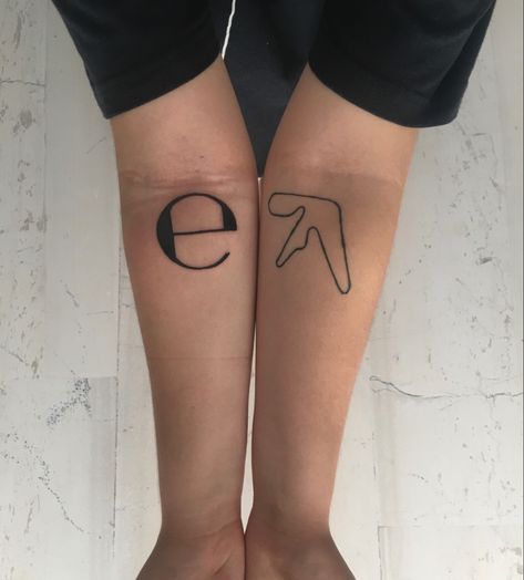 best decision ever made Aphex Twin Logo Tattoo, Ecco2k Tattoo, Aphex Twin Pfp, Aphex Twin Tattoo, Drain Gang Tattoo, Album Tattoos, Apex Twin, Twin Tattoos, Aphex Twin