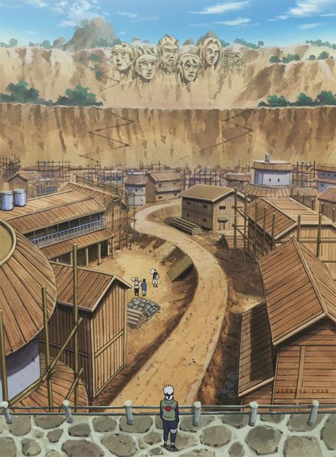 Konohagakure Village, Konoha Naruto, Konoha Village, Kakashi Itachi, Naruto Painting, Pain Naruto, Episode Interactive Backgrounds, Kakashi Sensei, Scenery Background