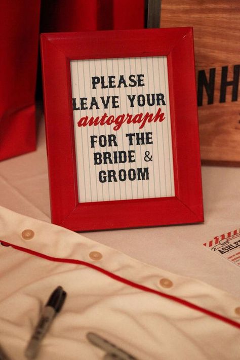 Baseball Wedding Ideas, Baseball Theme Wedding, Softball Wedding, Baseball Themed Wedding, Hockey Wedding, Sports Themed Wedding, Wedding Guest Signing, Baseball Wedding, Yosemite Wedding