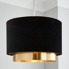 Lamp Shades for Ceiling Lights & Lamps | Dunelm | Page 2 Black Headboard Bedroom Ideas, Black Headboard Bedroom, Velvet Lamp, Laser Cut Lamps, Framed Mirrors, Black Headboard, Gold Mirror Wall, Kitchen Black, Gold Bedroom