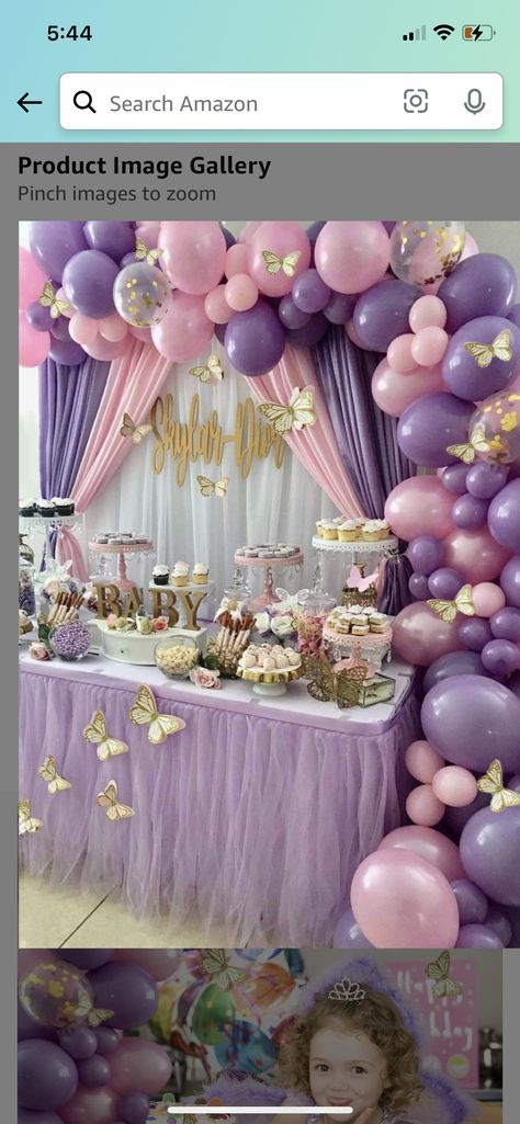 Lavender Party Decorations, Sign With Balloons, Light Pink Balloons, Birthday Decorations Balloons, Butterfly Birthday Decorations, Lavender Party, Butterfly Baby Shower Decorations, Butterfly Balloon, Butterfly Baby Shower Theme