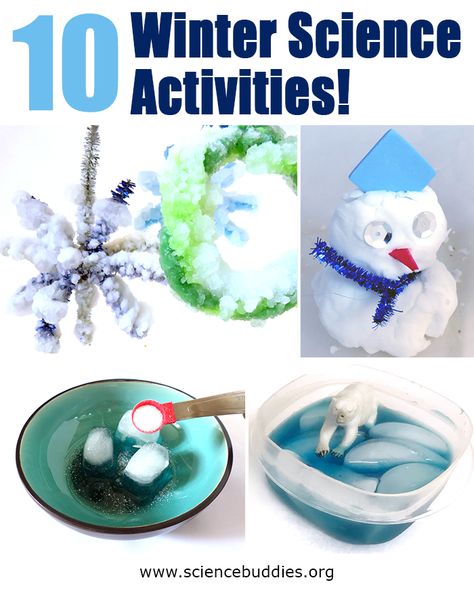 10 Winter Science Activities: add cold weather science to your classroom lineup with one of these 10 winter-themed #science projects for K-12 students! Great ideas for snow, ice, and other "wintry" #STEM fun.   [Science Buddies, https://www.sciencebuddies.org/blog/wintry-science-activities?from=Pinterest] #scienceproject #scienceactivity #scienceteacher  #winterscience #winter #scienceeducation #K12STEM #K12science #STEAM #scienceclass Snow Stem Activities Elementary, Winter Science Activities, Elementary Stem Activities, Winter Science, Weather Science, Growing Crystals, Steam Projects, Engineering Design Process, Engineering Projects