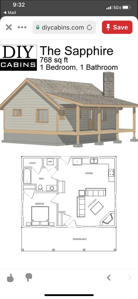 Diy Cabins, Small Cabin Plans, House Plan With Loft, Cabin Floor, Cabin Floor Plans, Cabin House Plans, Tiny House Floor Plans, Cottage Plan, Small Cottage