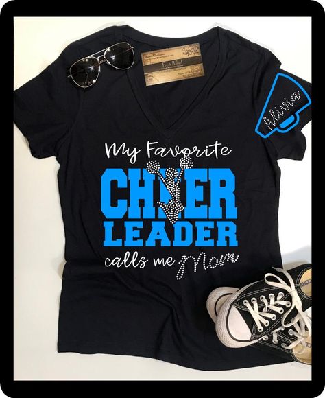 Cheer Mom Shirt Ideas, Cute Cheer Shirts, Mom Shirt Ideas, Pep Squad, Cheer Mom Shirt, Godmother Shirts, Cheer Tshirts, Cheer Ideas, Cheer Life