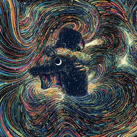 Two Artists Collaborate to Create Psychedelic GIF Art - InsideHook Womb Blessing, Mixed Wallpaper, James R Eads, Art Amour, Cosmos Art, Psy Art, Shiva Shakti, Post Impressionism, Glitch Art