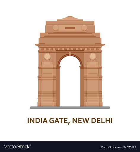 India Gate Illustrations, New Delhi Illustration, Delhi Illustration Art, India Gate Images, India Gate Drawing Easy, Delhi Vector, India Gate Drawing, Delhi Illustration, Indian Gate