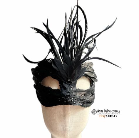 Crow Mask, Mask Carnival, Bird Mask, Feather Mask, Masked Ball, Bird Masks, Mask Masquerade, Black Crow, Top Hats