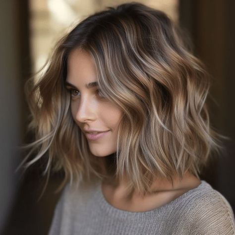 Summer Haircuts For Women, Bob Balayage, Bob Hairstyle Ideas, Layered Lob, Haircuts Long, Lob Haircuts, Cute Bob, Subtle Balayage, Brunette Hair With Highlights