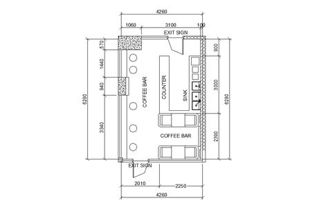 Coffee Bar Layout Plan AutoCAD Drawing DWG File - Cadbull Cafe Plan With Dimension, Small Bar Layout Plan, Small Cafe Floor Plan With Dimensions, Cafe Plan Layout With Dimensions, Cafe Floor Plan With Dimensions, Bar Dimensions Design Plan, Small Shop Layout Ideas, Cafeteria Layout Plan, Coffee Shop Layout Floor Plans Small