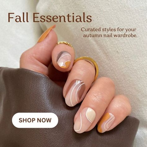 Press On Nails, Instant Manicures - Signet Beauty Gel Overlay Nails, Minimal Nail, Nail Glue Gel, Overlay Nails, Fingernail Designs, Edgy Nails, Beige Nails, Nail Art Instagram, Gel Nail Design