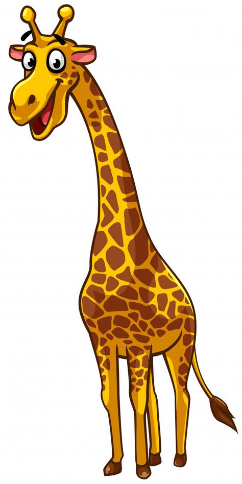 Giraffe cartoon style Premium Vector Happy Fathers Day Wallpaper, Giraffe Cartoon, Giraffe Images, Giraffe Drawing, Giraffe Pictures, Cartoon People, Cartoon Funny, Cow Painting, Marine Animals