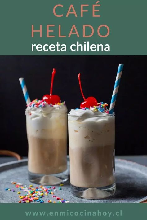 Best Vanilla Ice Cream, Homemade Iced Coffee, Chilean Recipes, Coffee Places, Coffee Store, Food Garden, Coffee Milk, Full Meal Recipes, Vanilla Ice Cream