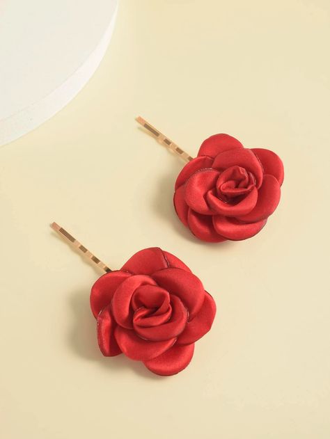 Bobby Pin Hairstyles, Red Boho, Bobby Pin, Flower Decor, Flower Decorations, Bobby Pins, Hair Pins, Hair Clips, Hair Accessories