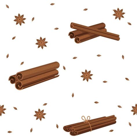 Cinnamon. Seamless pattern with cinnamon sticks bark. For packaging, textile, print, template, card. Vector illustration Cinnamon Illustration, Textile Print, Logo Banners, Cityscape Photos, Heart With Arrow, Background Banner, Illustration Vector, Print Templates, Textile Prints