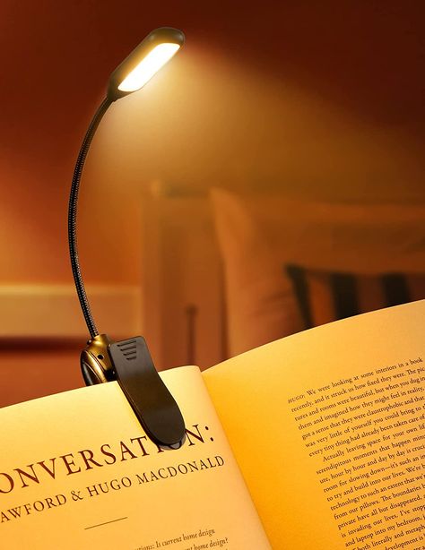 Book Light Clip, Bed Reading Light, Book Lamp, Book Light, Clip Lights, Light Clips, Rechargeable Light, Book Lights, Reading In Bed