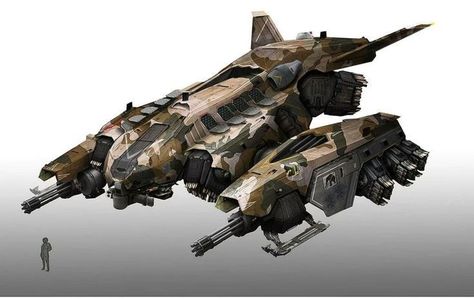 Scifi Ship Concept Art, Sci Fi Gunship, Futuristic Gunship, Sci Fi Ship Concept Art, Scifi Gunship, Star Wars Gunship, Vtol Gunship, Gunship Concept, Space Fighter