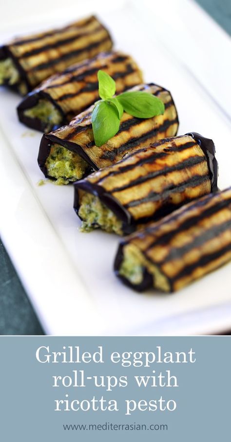 Eggplant Roll Ups, Best Eggplant Recipes, Grilled Eggplant Recipes, Ricotta Pesto, Best Eggplant Recipe, Cook Eggplant, Eggplant Rolls, Eggplant Recipes Easy, Recipes For Summer