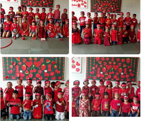 The tiny tots of Ryan International School, celebrated 'Red Day' on July 29 with a purpose of infusing the concept of red colour in little minds. Red Color Day Celebration In Preschool, Red Colour Day Activities, Red Colour Day Decoration In Preschool, Red Day Crafts For Preschool, Red Day Activity For Kindergarten, Red Day Decoration In Preschool, Red Colour Day Celebration Preschool, Red Colour Activity For Preschool, Red Day Decoration Ideas For Preschool