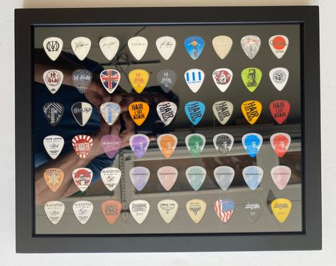 11 x 14 Guitar Pick Display Holds 54 Picks NO Frame | Etsy Display Frames, Best Selling Products, Float Frame, Cases Diy, 10 Frame, Merchandising Displays, Guitar Accessories, Acrylic Display, Guitar Picks