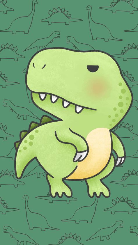 Dino Illustration, Lock Screen Wallpaper Hd, Screen Wallpaper Hd, Dinosaur Wallpaper, Dinosaur Images, Kawaii Dinosaur, Dinosaur Wall, Paper Wallpaper, Cute Dinosaur