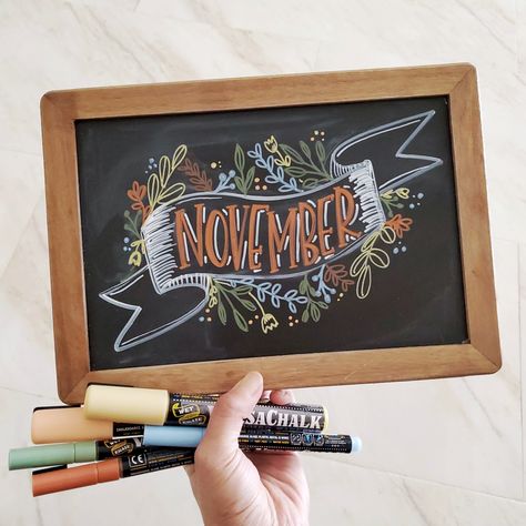 Chalkboard Art November, Thanks Giving Chalkboard Ideas, Colorful Chalkboard Art, November Chalk Calendar, Fall Chalkboard Art Ideas, November Chalk Art, November Chalkboard Ideas, November Chalkboard Calendar, November Chalkboard Art Calendar