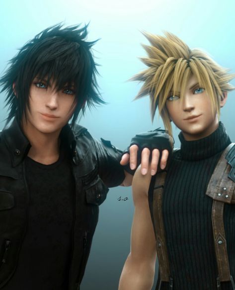 Cloud And Noctis, Noctis And Cloud, Ff Brave Exvius, My Life Is Boring, Final Fantasy Cloud, Final Fantasy Art, Cloud Strife, Final Fantasy Xv, Team 7