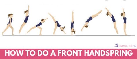 How to do a front handspring step by step Back Hand Spring Drills, Gymnastics Flips, Front Handspring, How To Do Gymnastics, Gymnastics Levels, Gymnastics Ideas, Cheerleading Tips, Gymnastics At Home, Gymnastics Conditioning