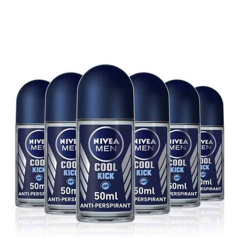 PRICES MAY VARY. Title: Nivea Men Cool Kick 48 Hours Anti-Perspirant Deodorant Roll On 50 ml - by Nivea. Product Type: Products > Personal Care > Deodorants & Antiperspirants > Antiperspirant Deodorant Roll On Deodorant, Nivea Men, Mens Deodorant, Masculine Fragrance, Anti Perspirant, Skincare Brand, Antiperspirant Deodorant, Antiperspirant, Roll On