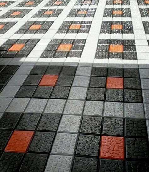 Paver Blocks Patterns, Parking Tiles Design Indian Latest, Parking Tiles Design Indian, Parking Tiles Design, Room Decor Bedroom Rose Gold, Interlock Design, Outdoor Tiles Floor, Floor Pattern Design, Parking Tiles