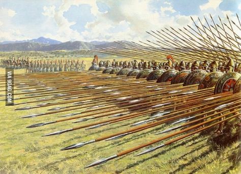 Just learned about phalanxes in history class Phalanx Formation, Ancient Macedonia, Greco Persian Wars, Punic Wars, Battle Scene, Hellenistic Period, Greek Warrior, Rome Antique, Ancient Warfare