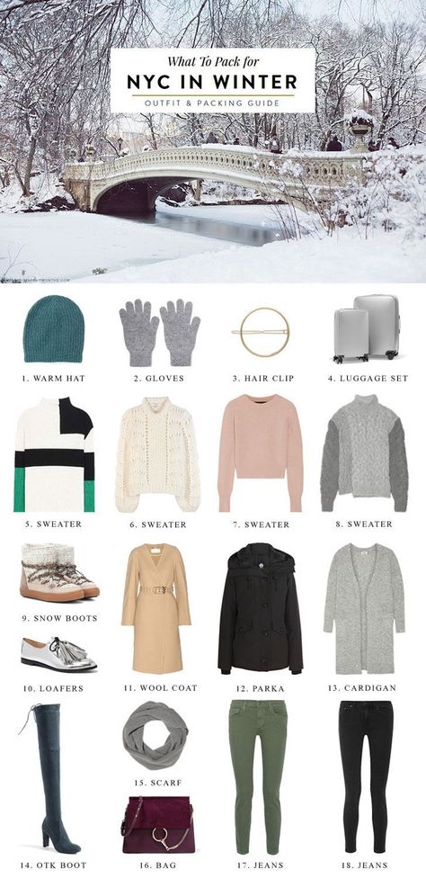 What to Pack for New York City in Winter  nyc packing list, nyc packing list winter, nyc packing, new york city travel, packing tips, packing tips for vacation, packing tips for travel, packing tips for nyc: Pack For New York, Nyc In Winter, New York In Winter, Shopping In New York, New York Trip, Winter Nyc, Winter Packing List, Nyc Outfits, Visit New York City