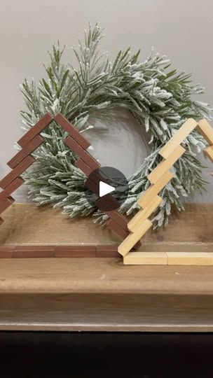 Christmas Trees Diy, Trees Diy, Jenga Blocks, Tumbling Blocks, Block Craft, Instagram Diy, Xmas Tree, Tumbling, Dollar Tree