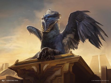 Curator of Mysteries - Amonkhet MtG Art Greek Monsters, Mtg Art, Travel Journey, Odaiba, Fantasy Monster, Mythical Creatures Art, Mythological Creatures, Creature Concept Art, Ancient Aliens