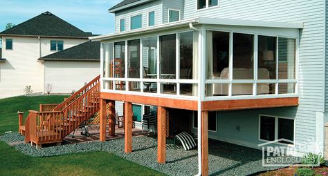 Screened Sunroom, 3 Season Porch Ideas, Sunroom Porch, 3 Season Porch, Raised Ranch, Porch Enclosures, Three Season Porch, 4 Season Room, 3 Season Room