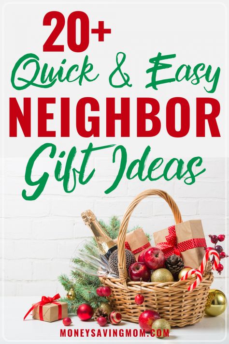 Neighbor Christmas Gift Ideas, Gift Ideas For Neighbors, Thrifty Christmas, Gifts For Neighbors, Easy Gift Ideas, Christmas Tips, Frugal Christmas, Christmas Neighbor, Neighbor Christmas Gifts